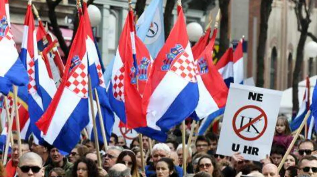 manifestación Croacia-AFP